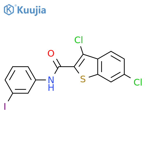 3,6-Dichloro-benzo[b]thiophene-2-carboxylic acid (3-iodo-phenyl)-amide structure