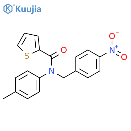 Thiophene-2-carboxylic acid (4-nitro-benzyl)-p-tolyl-amide structure