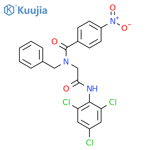 N-Benzyl-4-nitro-N-[(2,4,6-trichloro-phenylcarbamoyl)-methyl]-benzamide structure
