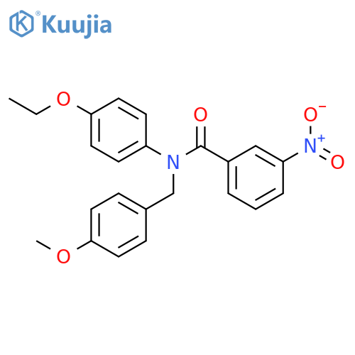 N-(4-Ethoxy-phenyl)-N-(4-methoxy-benzyl)-3-nitro-benzamide structure