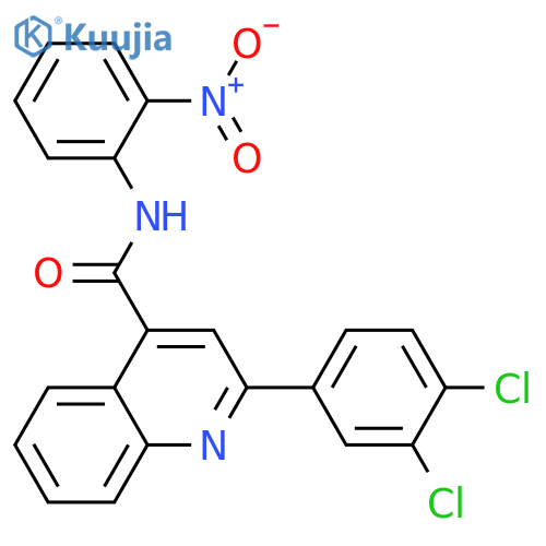 2-(3,4-Dichloro-phenyl)-quinoline-4-carboxylic acid (2-nitro-phenyl)-amide structure