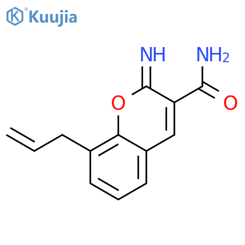 2-imino-8-(prop-2-en-1-yl)-2H-chromene-3-carboxamide structure