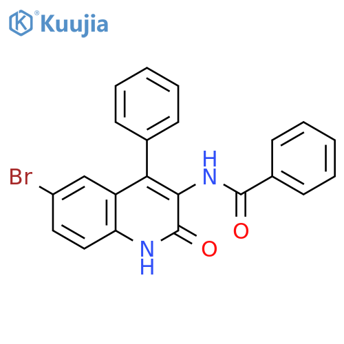 N-(6-bromo-2-oxo-4-phenyl-1,2-dihydroquinolin-3-yl)benzamide structure