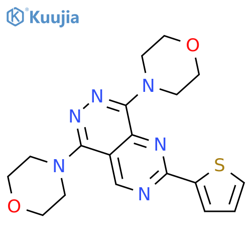 Pyrimido[4,5-d]pyridazine, 5,8-di-4-morpholinyl-2-(2-thienyl)- structure