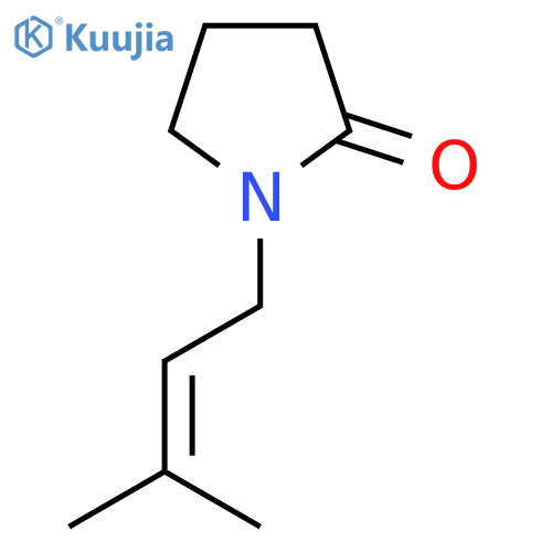 1-(3-methylbut-2-en-1-yl)pyrrolidin-2-one structure