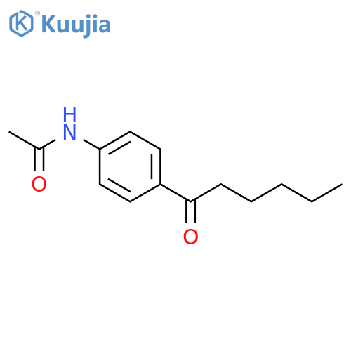 acetic acid-(4-hexanoyl-anilide) structure