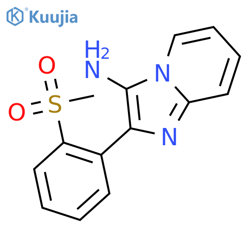 2-[2-(methylsulfonyl)phenyl]imidazo[1,2-a]pyridin-3-amine structure