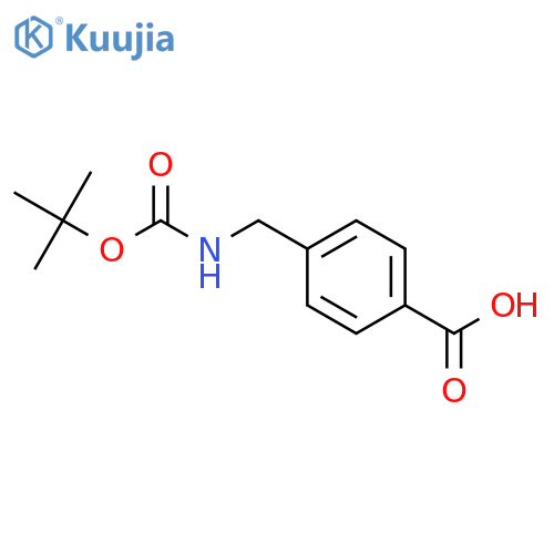 4-({[(tert-butoxy)carbonyl]amino}methyl)benzoic acid structure