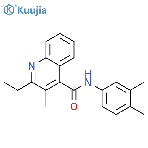 2-Ethyl-3-methyl-quinoline-4-carboxylic acid (3,4-dimethyl-phenyl)-amide structure