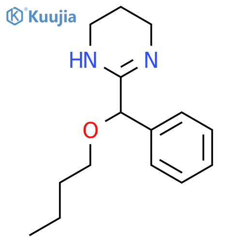 2-[butoxy(phenyl)methyl]-1,4,5,6-tetrahydropyrimidine structure