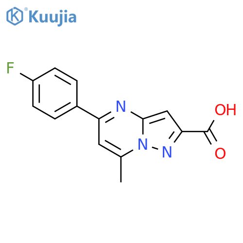 5-(4-Fluoro-phenyl)-7-methyl-pyrazolo[1,5-a]pyrimidine-2-carboxylic acid structure