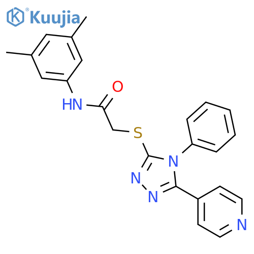 <br>N-(3,5-Dimethyl-phenyl)-2-(4-phenyl-5-pyridin-4-yl-4H-[1,2,4]triazol-3-ylsu lfanyl)-acetamide structure