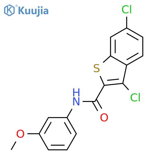 3,6-Dichloro-benzo[b]thiophene-2-carboxylic acid (3-methoxy-phenyl)-amide structure