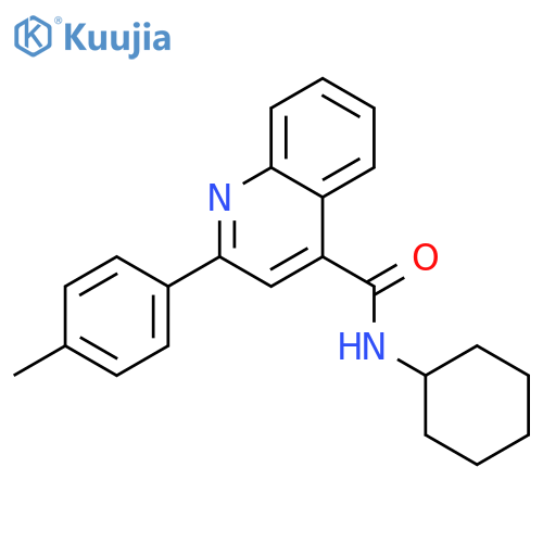 2-p-Tolyl-quinoline-4-carboxylic acid cyclohexylamide structure