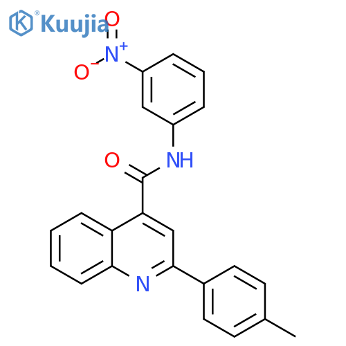 4-Quinolinecarboxamide, 2-(4-methylphenyl)-N-(3-nitrophenyl)- structure