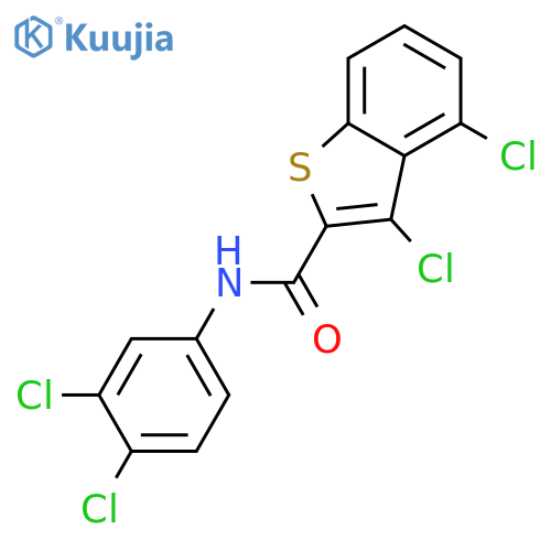<br>3,4-Dichloro-benzo[b]thiophene-2-carboxylic acid (3,4-dichloro-phenyl)-amid e structure