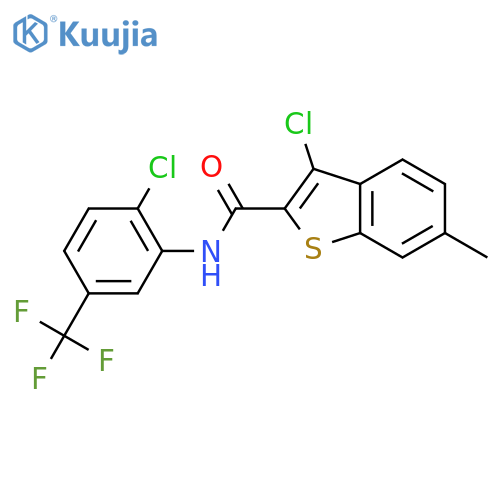 <br>3-Chloro-6-methyl-benzo[b]thiophene-2-carboxylic acid (2-chloro-5-trifluoro methyl-phenyl)-amide structure