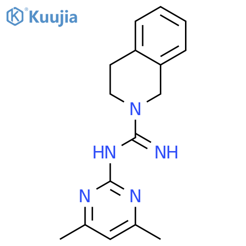 N-(4,6-Dimethylpyrimidin-2-yl)-3,4-dihydroisoquinoline-2(1H)-carboximidamide structure