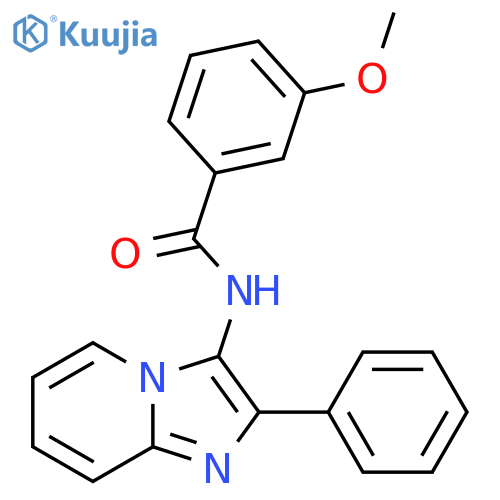 3-methoxy-N-{2-phenylimidazo1,2-apyridin-3-yl}benzamide structure