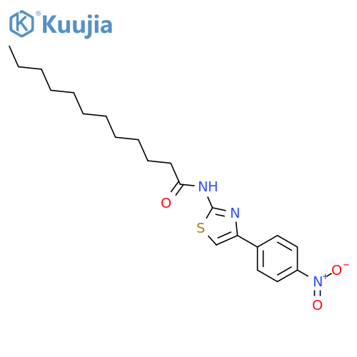 Dodecanoic acid [4-(4-nitro-phenyl)-thiazol-2-yl]-amide structure
