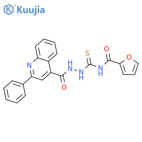 <br>Furan-2-carboxylic acid [N'-(2-phenyl-quinoline-4-carbonyl)-hydrazinocarbot hioyl]-amide structure