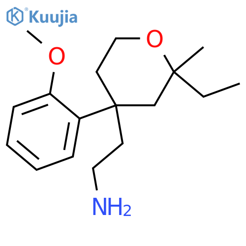 2-[2-Ethyl-4-(2-methoxy-phenyl)-2-methyl-tetrahydro-pyran-4-yl]-ethylamine structure