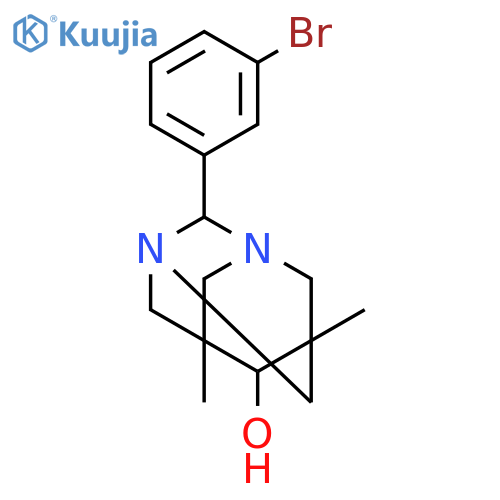 2-(3-bromophenyl)-5,7-dimethyl-1,3-diazatricyclo[3.3.1.1~3,7~]decan-6-ol structure
