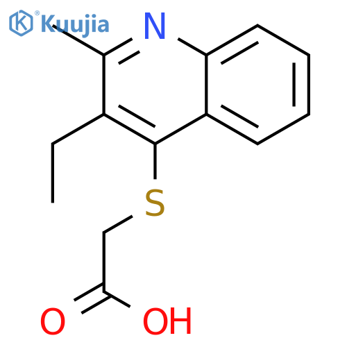 Acetic acid, [(3-ethyl-2-methyl-4-quinolinyl)thio]- structure