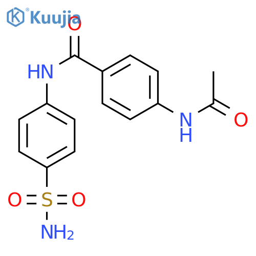 Benzamide, 4-(acetylamino)-N-[4-(aminosulfonyl)phenyl]- structure