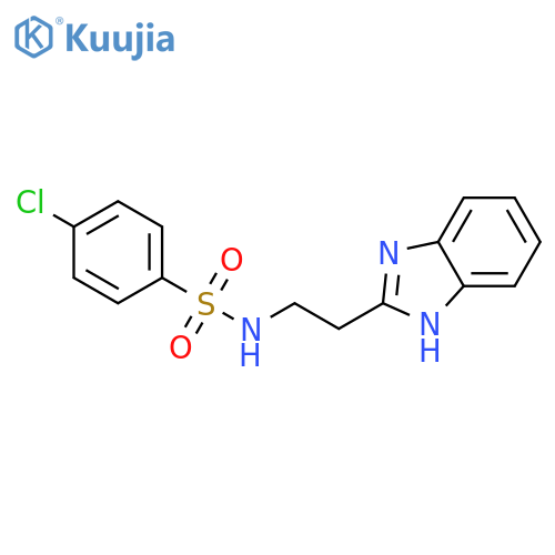 N-2-(1H-1,3-benzodiazol-2-yl)ethyl-4-chlorobenzene-1-sulfonamide structure