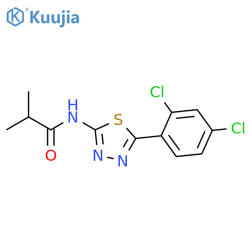 N-5-(2,4-dichlorophenyl)-1,3,4-thiadiazol-2-yl-2-methylpropanamide structure