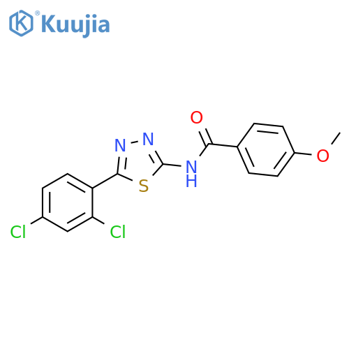 N-5-(2,4-dichlorophenyl)-1,3,4-thiadiazol-2-yl-4-methoxybenzamide structure