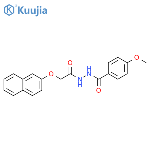 Benzoic acid, 4-methoxy-, 2-[(2-naphthalenyloxy)acetyl]hydrazide structure