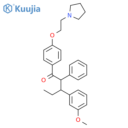 (2R,3S)-3-(3-methoxyphenyl)-2-phenyl-1-{4-[2-(pyrrolidin-1-yl)ethoxy]phenyl}pentan-1-one structure