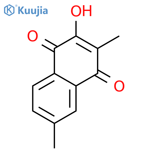 1,4-Naphthalenedione, 2-hydroxy-3,6-dimethyl- (9CI) structure
