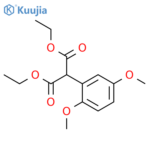Propanedioic acid, (2,5-dimethoxyphenyl)-, diethyl ester structure