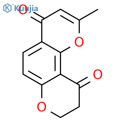 4H,10H-Benzo[1,2-b:3,4-b']dipyran-4,10-dione, 8,9-dihydro-2-methyl- structure