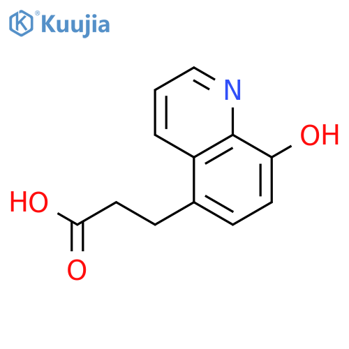 5-QUINOLINEPROPANOIC ACID, 8-HYDROXY- structure