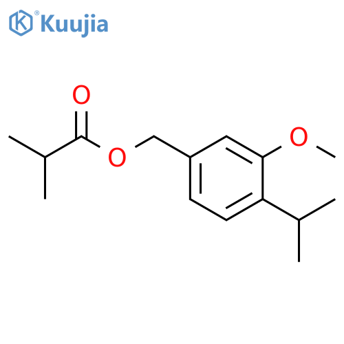 Propanoic acid, 2-methyl-, [3-methoxy-4-(1-methylethyl)phenyl]methylester structure