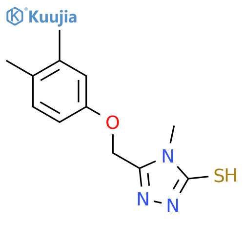 5-(3,4-Dimethylphenoxy)methyl-4-methyl-4H-1,2,4-triazole-3-thiol structure