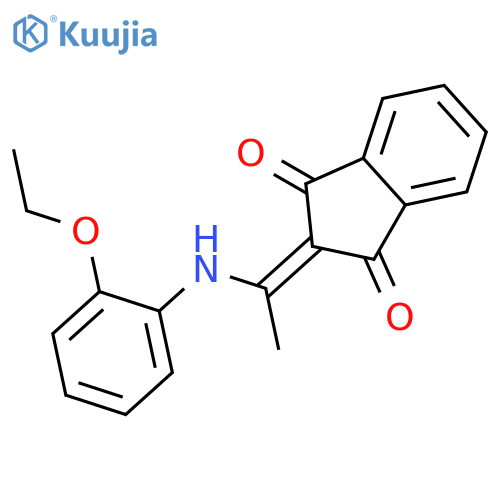 2-(1-((2-ethoxyphenyl)amino)ethylidene)-1H-indene-1,3(2H)-dione structure