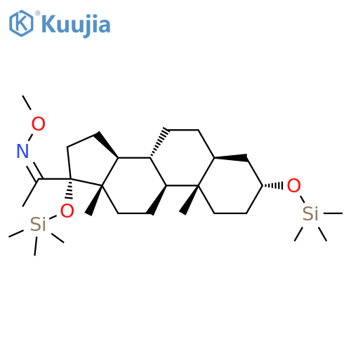 5alpha-Pregnan-20-one, 3alpha,17-bis(trimethylsiloxy)-, O-methyl oxime structure
