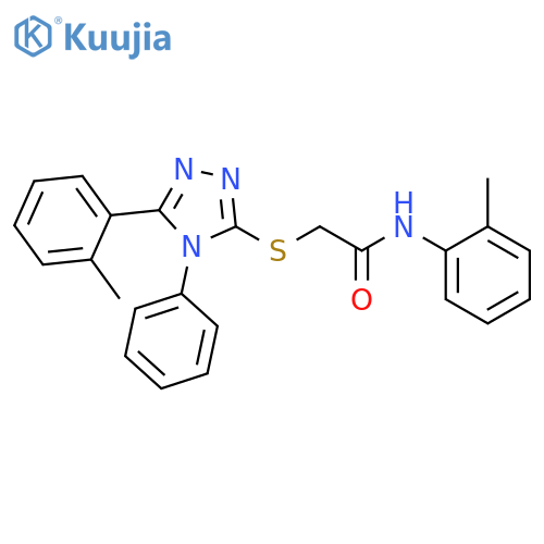 2-(4-Phenyl-5-o-tolyl-4H-[1,2,4]triazol-3-ylsulfanyl)-N-o-tolyl-acetamide structure