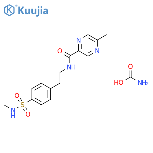 Methyl 4-b-(5-Methylpyrazine-2-carboxamido)ethylbenzene Sulfonamide Carbamate structure