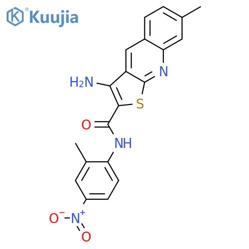 <br>3-Amino-7-methyl-thieno[2,3-b]quinoline-2-carboxylic acid (2-methyl-4-nitro -phenyl)-amide structure