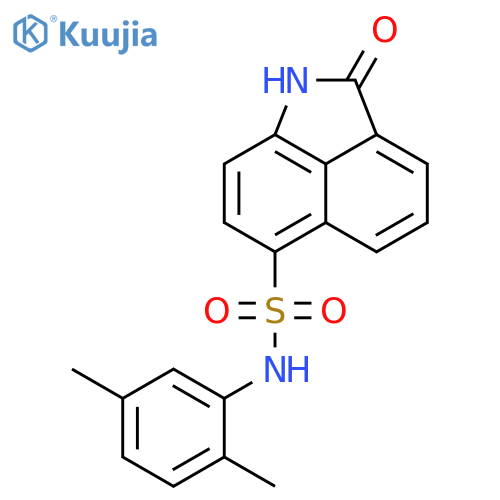 Benz[cd]indole-6-sulfonamide, N-(2,5-dimethylphenyl)-1,2-dihydro-2-oxo- structure