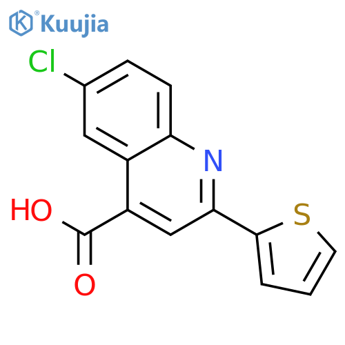 6-Chloro-2-(thiophen-2-yl)quinoline-4-carboxylic acid structure
