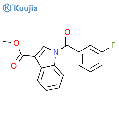 1H-indole-3-carboxylic acid,1-(3-fluorobenzoyl)-,methyl ester structure