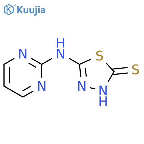 1,3,4-Thiadiazole-2(3H)-thione, 5-(2-pyrimidinylamino)- structure