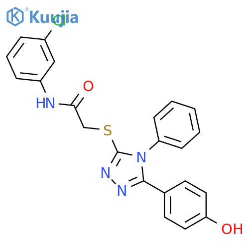 <br>N-(3-Chloro-phenyl)-2-[5-(4-hydroxy-phenyl)-4-phenyl-4H-[1,2,4]triazol-3-yl sulfanyl]-acetamide structure